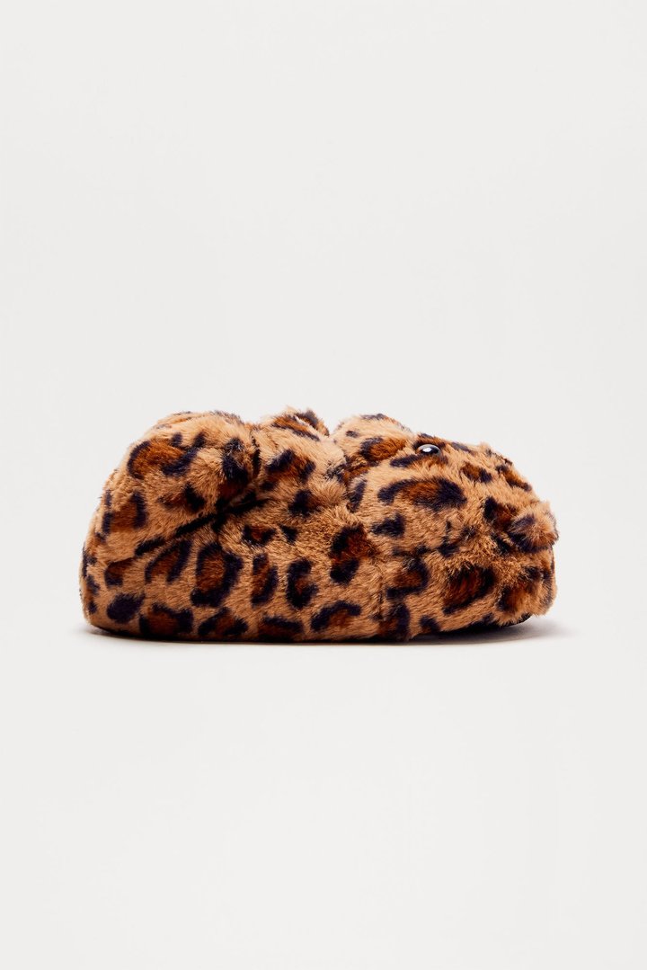 Cute And Cuddly Teddy Bear Slippers - Leopard