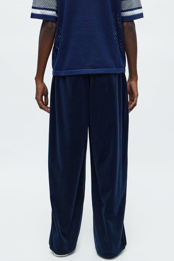 Baggy Fancy Slouch Drawstring Pant - Navy