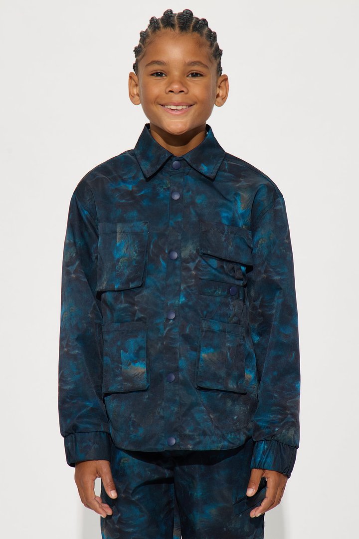 Mini Relaxed Viktor Utility Jacket - Blue/combo
