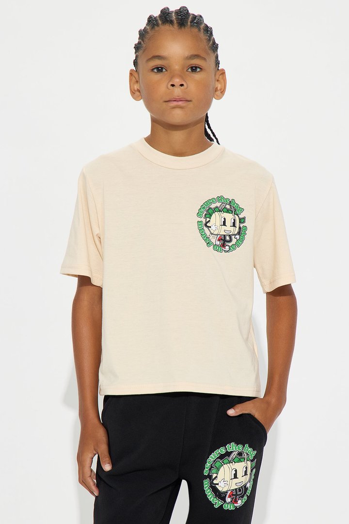 Mini Secure The Bag Front/Back T-Shirt And Pant Set - Sand/combo