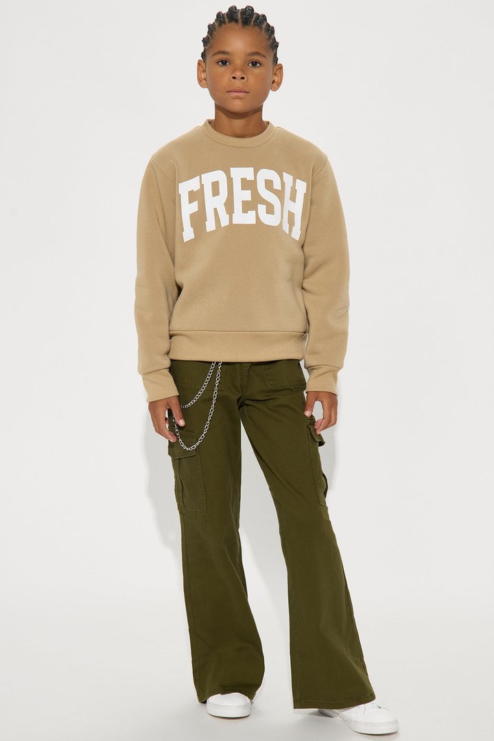 Mini Keeping It Fresh Crew Neck Sweatshirt - Sand