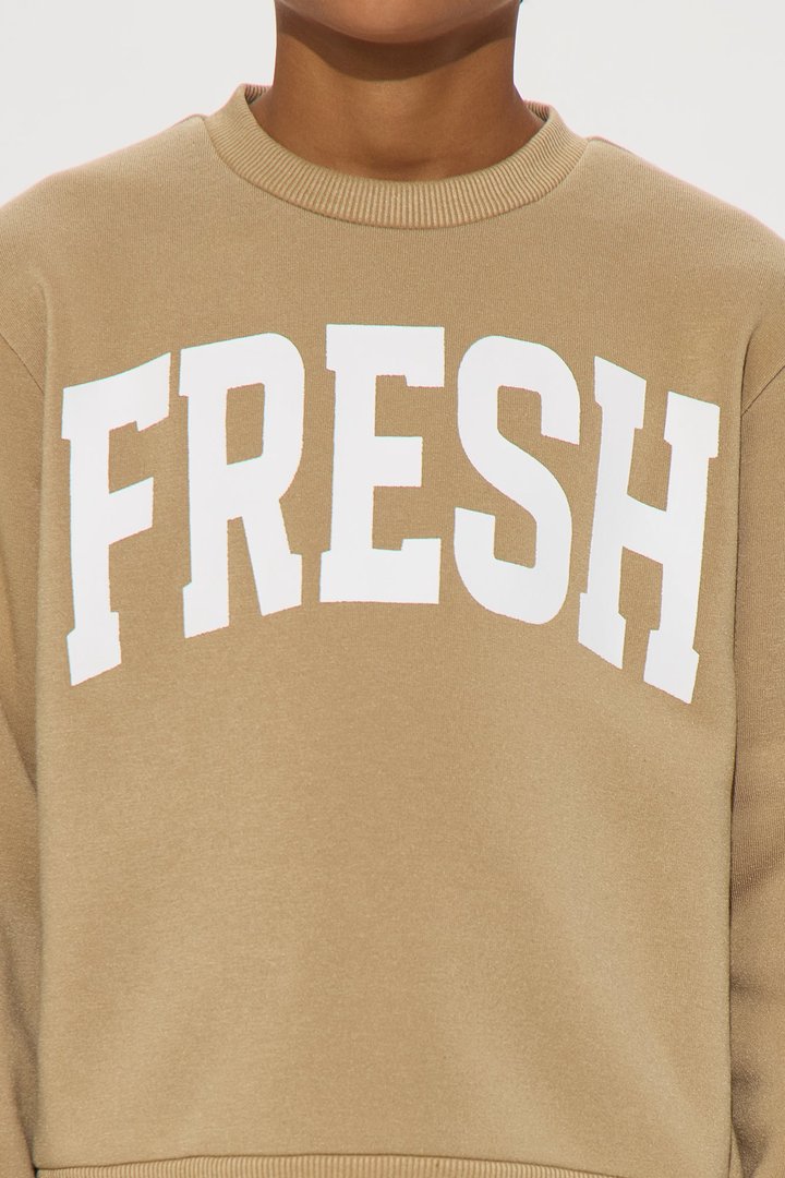 Mini Keeping It Fresh Crew Neck Sweatshirt - Sand