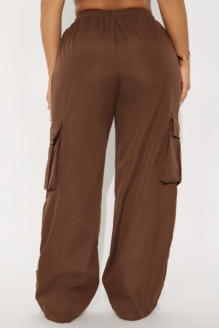 Get To Know Me Cargo Track Pant - Dark Brown