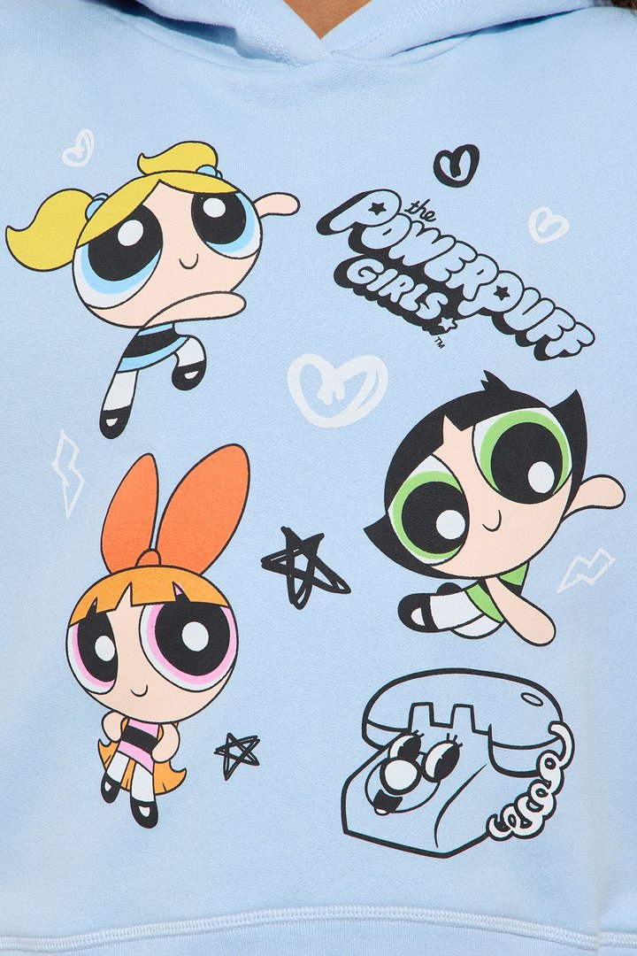 Mini Powerpuff Girls Pullover Hoodie - Periwinkle