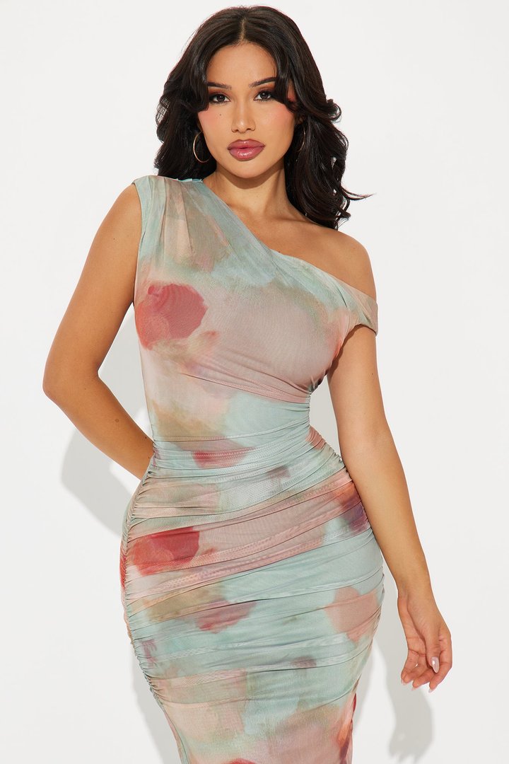 Love Letters Mesh Midi Dress - Mint