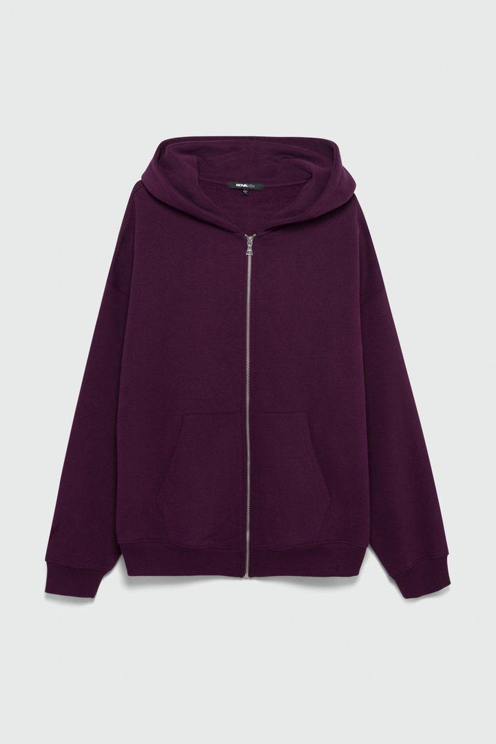 410 Oversized Zip Hoodie - Plum