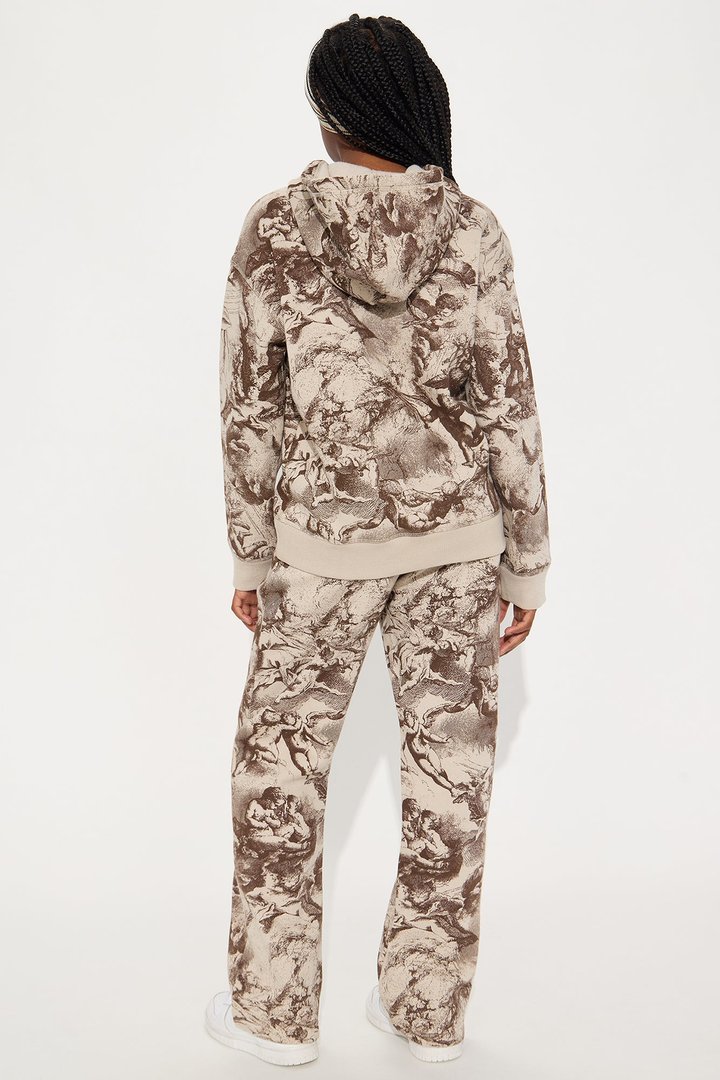 Mini Heaven Made Fleece Oversized Hoodie - Taupe