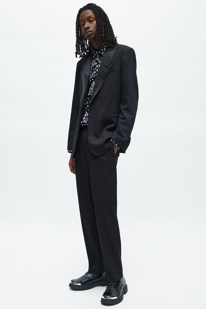 Slim Lafayette Pleated Trouser - Black