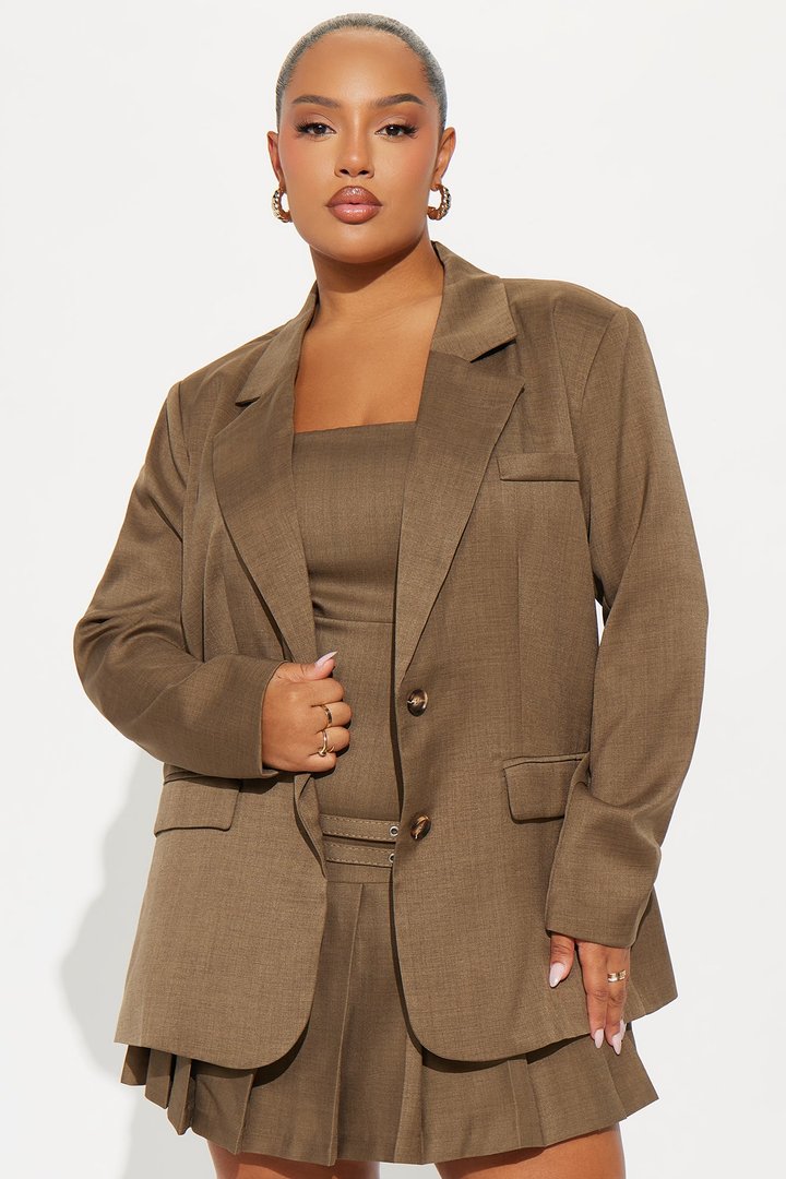 Bronwyn Belted Mini Dress Set - Olive