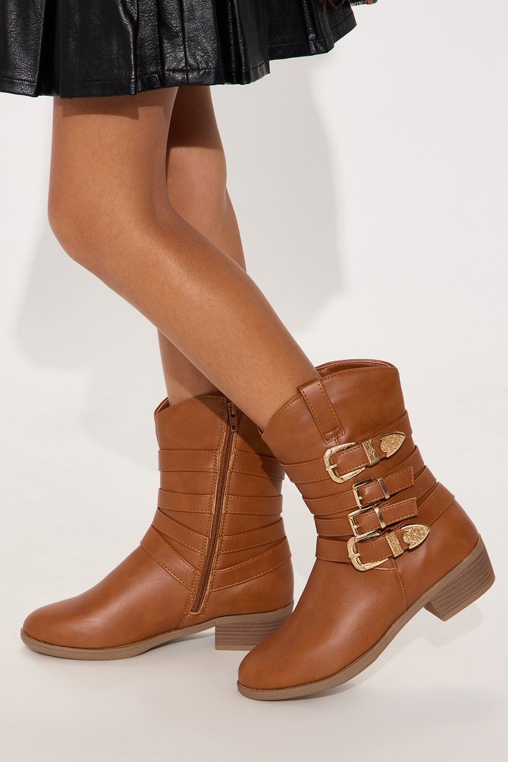 Mini Along For The Ride Cowboy Boots - Tan