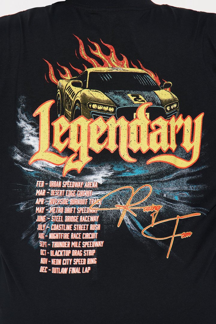 Legendary Flames Thermal 2fer Tee - Black/White