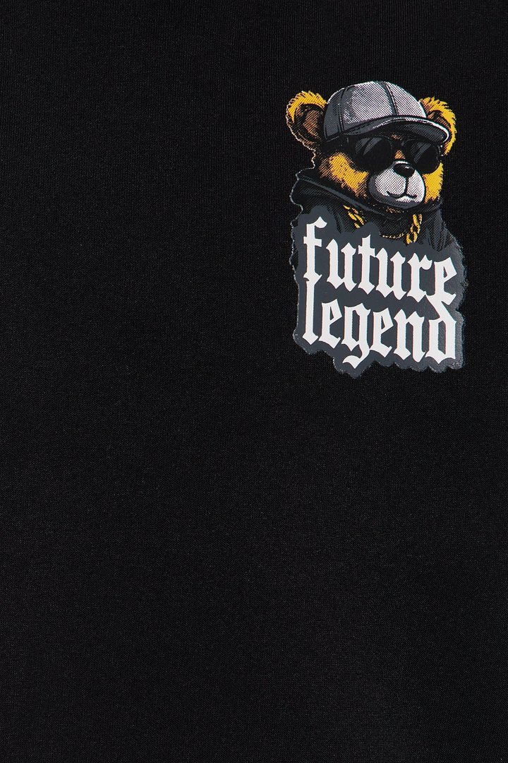 Mini Future Legend Front/Back Crew Neck Sweatshirt - Black