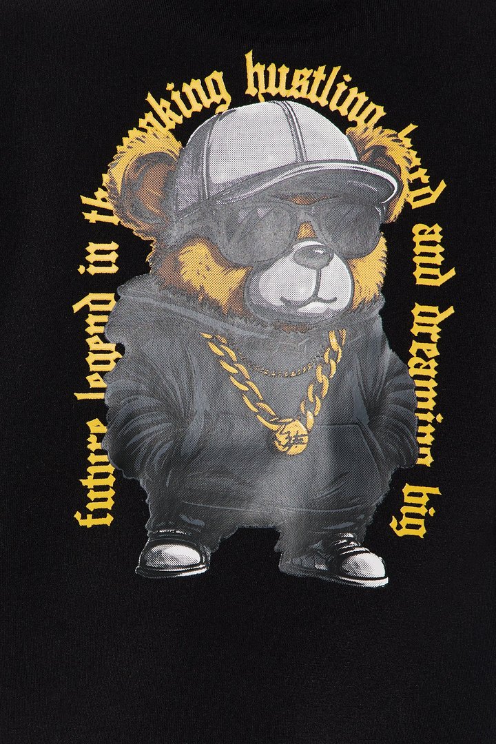 Mini Future Legend Front/Back Crew Neck Sweatshirt - Black