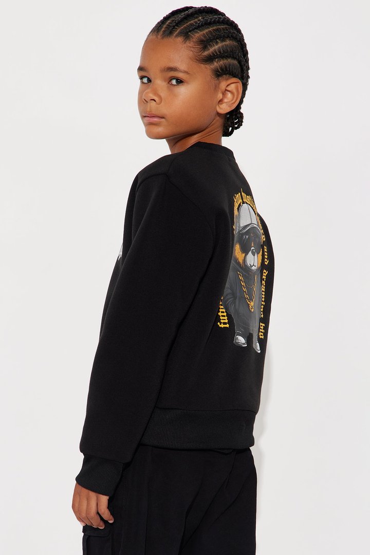 Mini Future Legend Front/Back Crew Neck Sweatshirt - Black