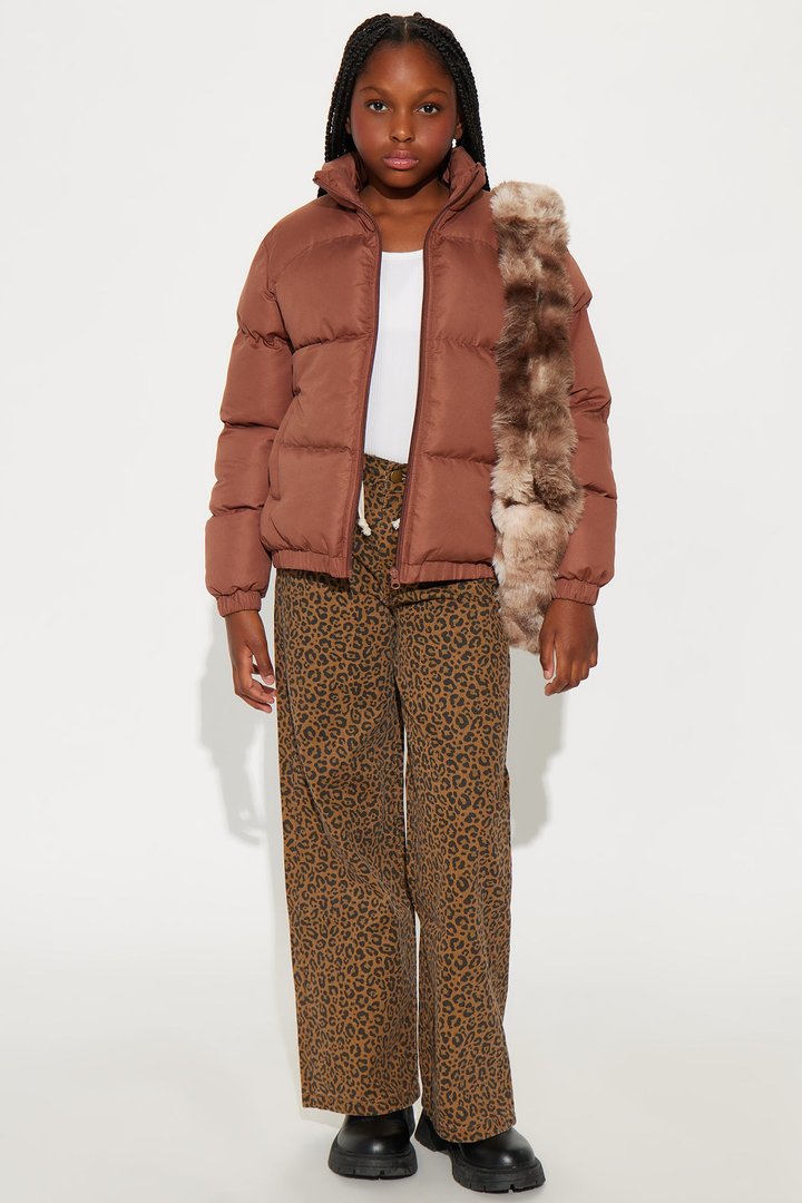 Mini Loyalty Puffer Jacket - Brown