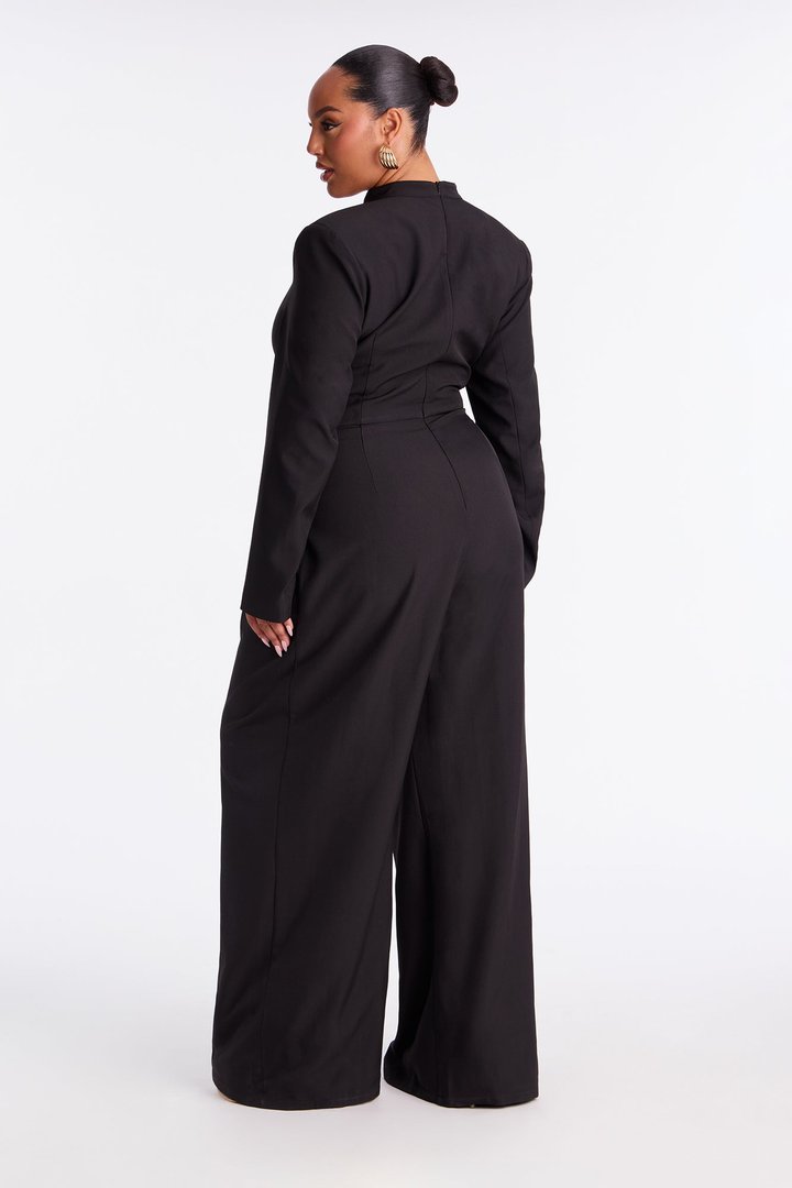 Camilla Corset Waist Jumpsuit - Black