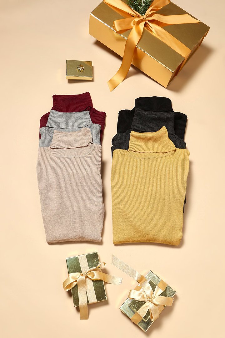 Tara Turtle Neck Sweater - Mustard
