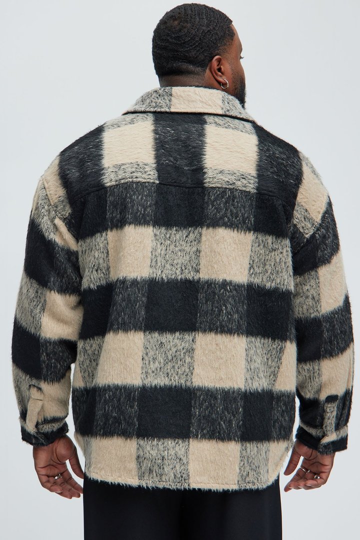 None Of That Matters Shacket - Black/combo