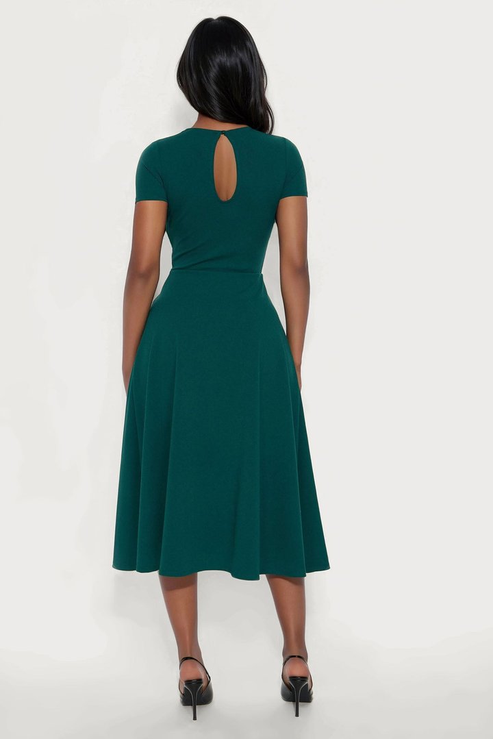 Charolette Short Sleeve Midi Dress - Hunter
