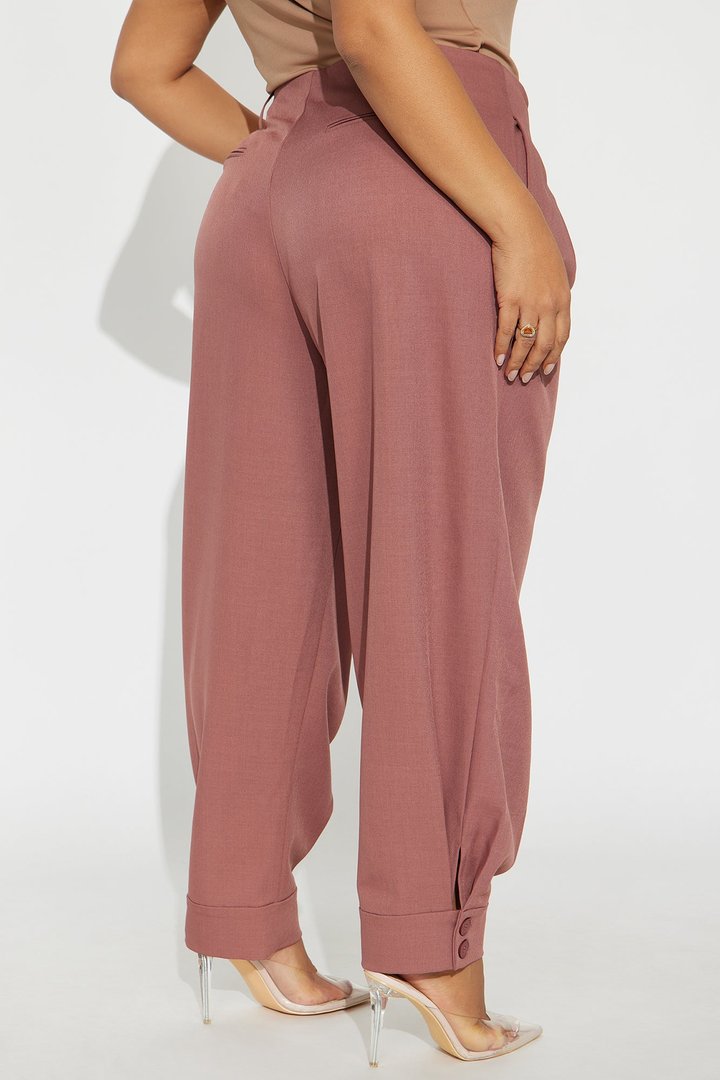 Helena Belted Trouser Pant - Rose