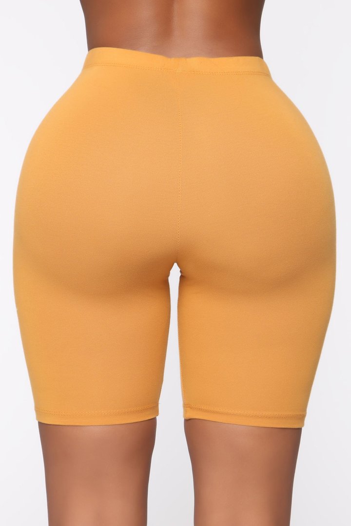 Natalee Biker Shorts - Mustard