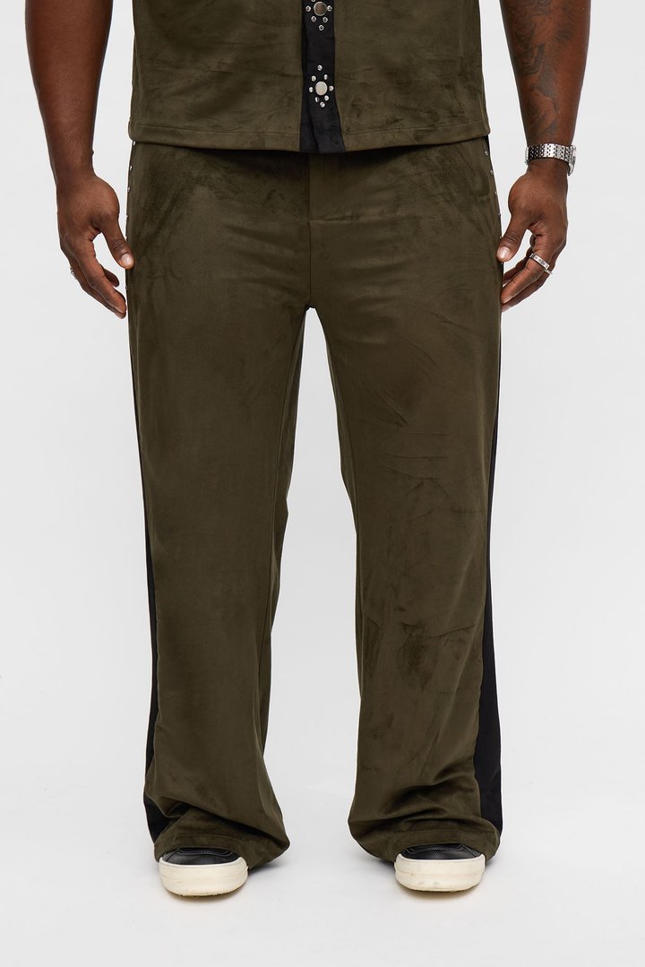 High Noon Studded Flare Pant - Olive