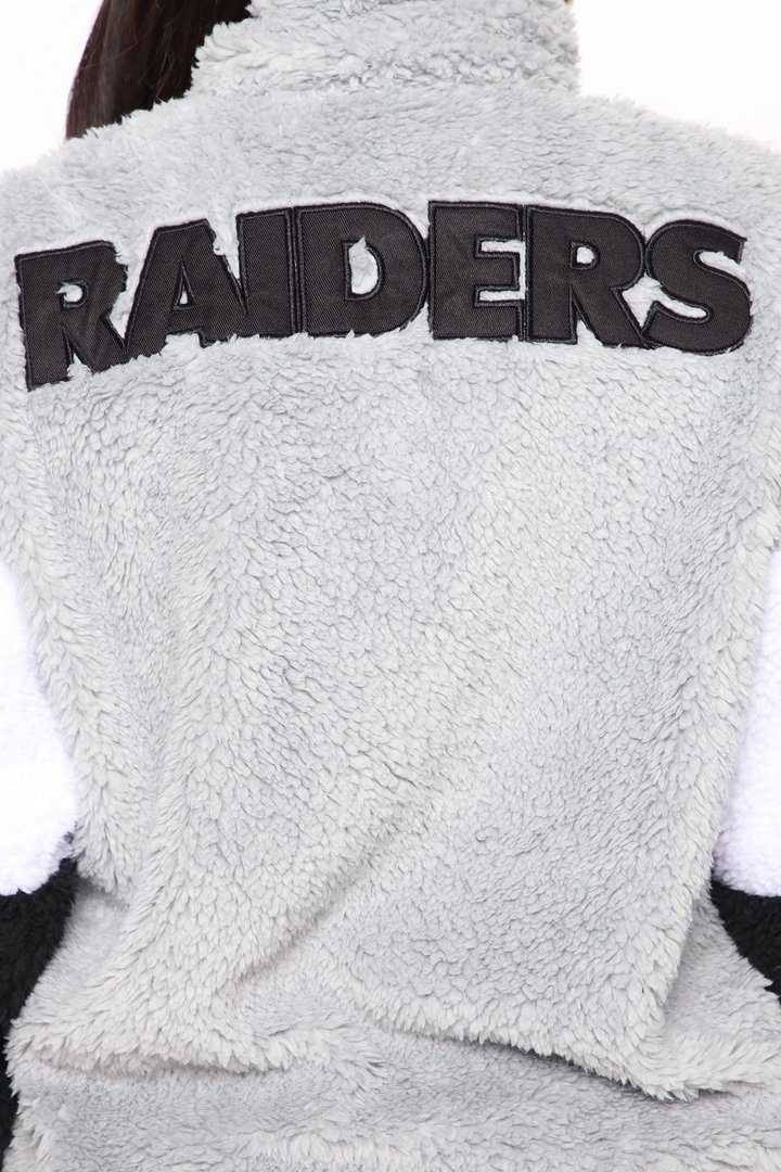 NFL Raiders Sherpa Jacket - Grey/Black