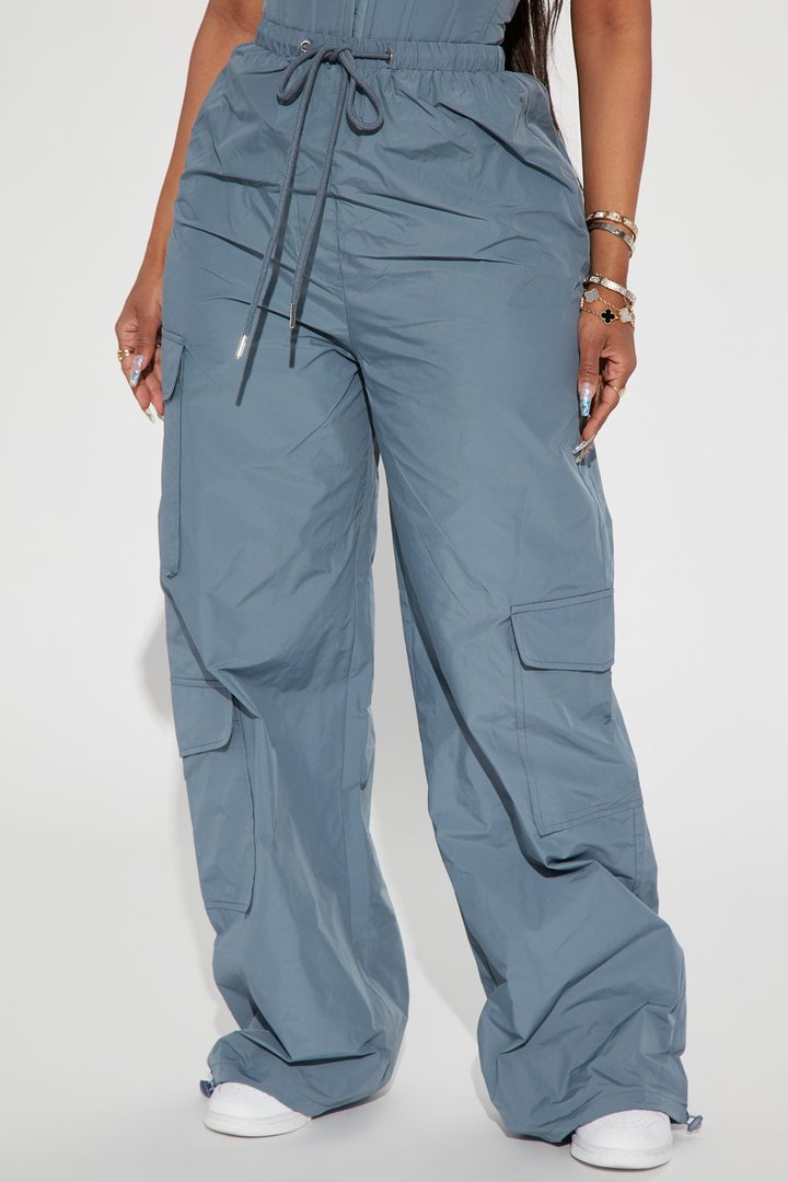 She's Just All That Pant Set - Slate Blue