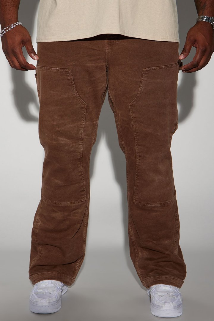 Indestructible Slim Flare Carpenter Pants - Chocolate