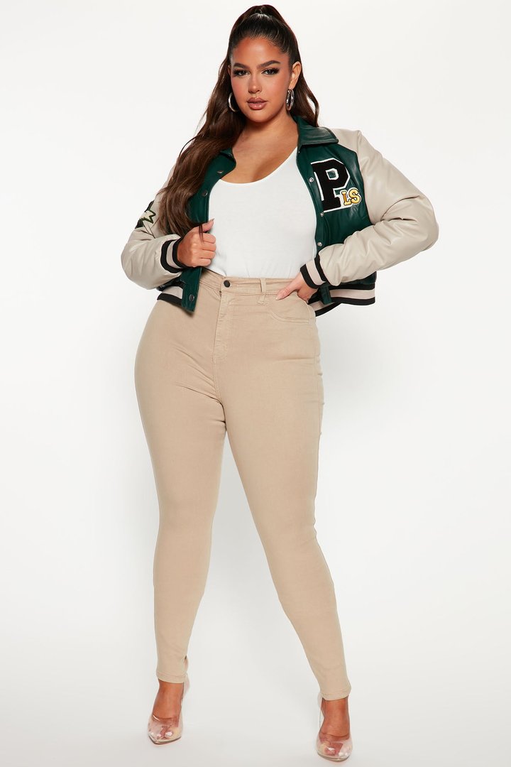Tall Classic High Waist Skinny Jeans - Khaki