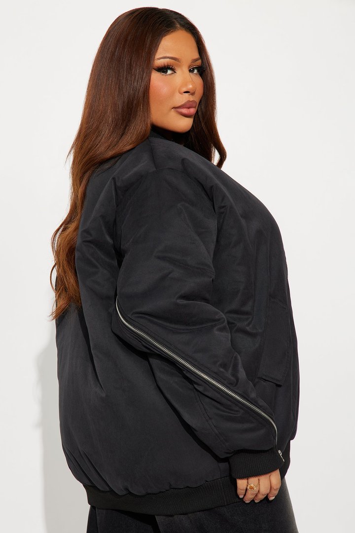 City Hustle Bomber Jacket - Black