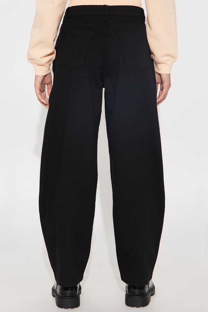 Mini Millie Barrel Jeans - Black