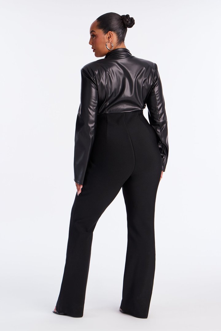 On The Move Bandage Jumpsuit - Black