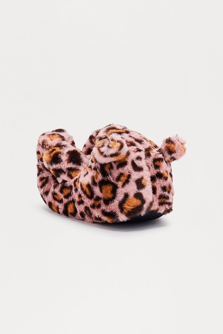 Cute And Cuddly Teddy Bear Slippers - Pink/combo
