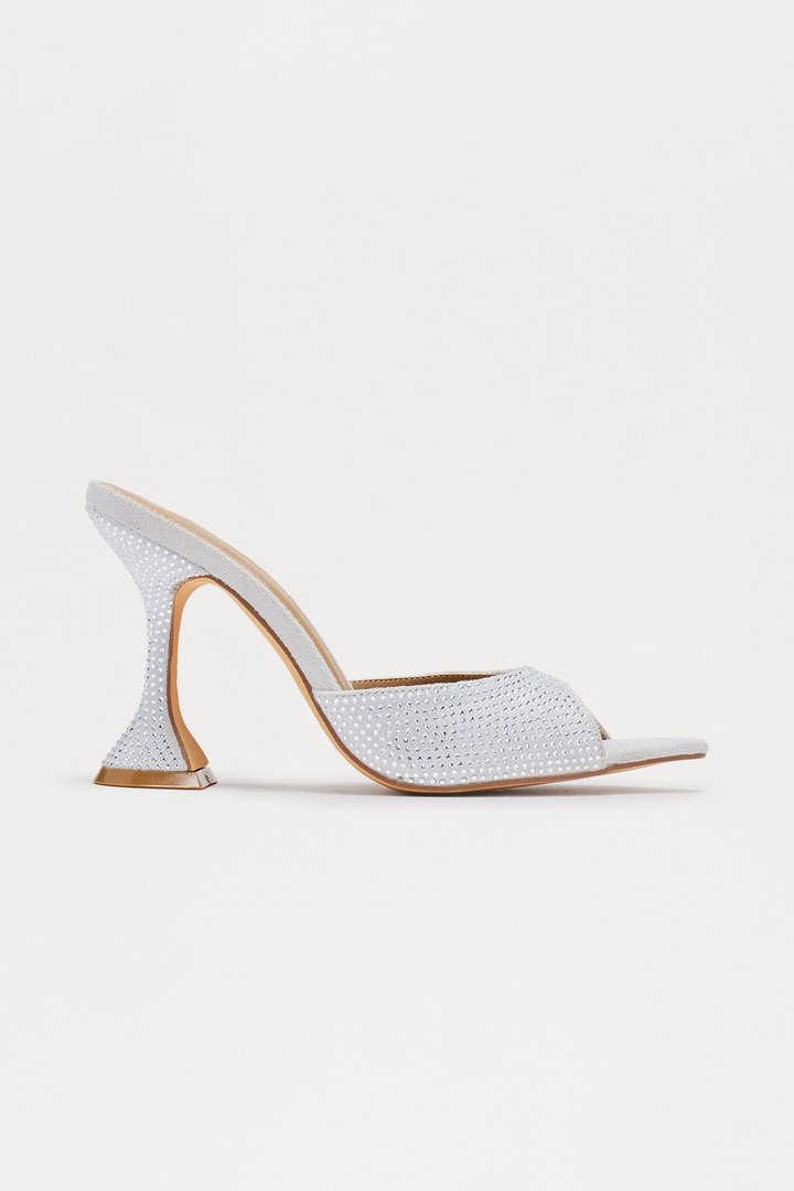 Kantey Rhinestone Heels - Silver