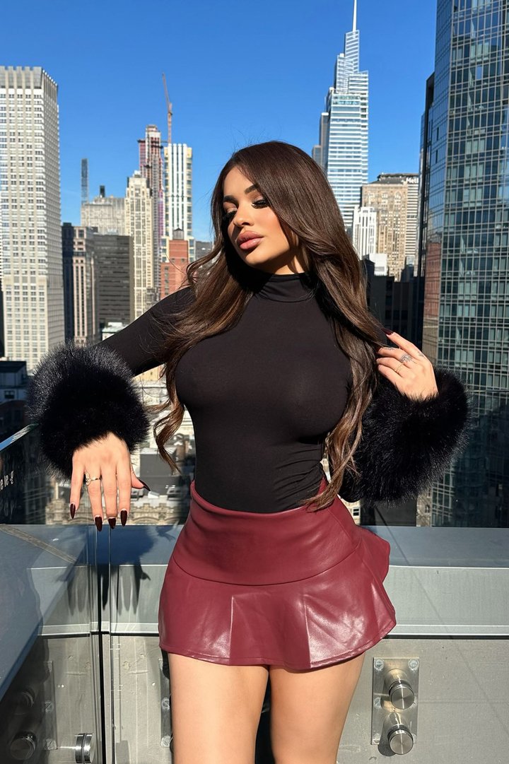 Moscow Fur Bodysuit - Black