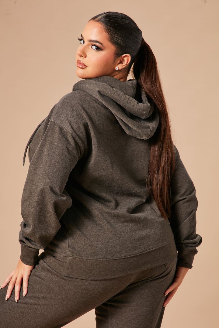 Stole Your Boyfriend's Oversized Hoodie - Charcoal