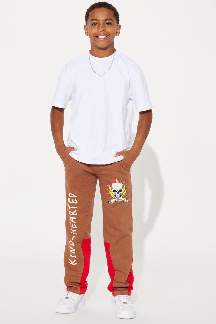 Mini Kind Hearted Fleece Pant - Brown