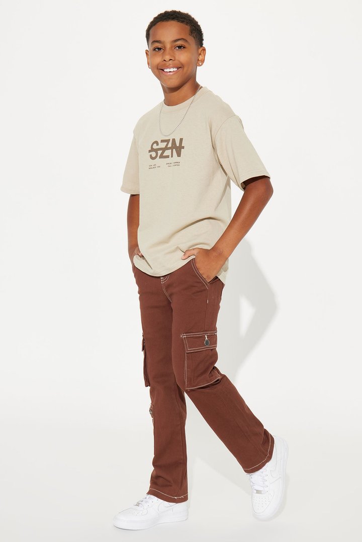 Mini SZN Label Short Sleeve Tee - Khaki