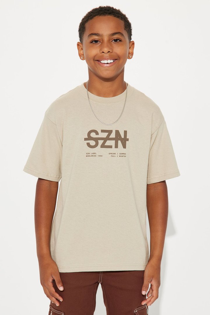 Mini SZN Label Short Sleeve Tee - Khaki