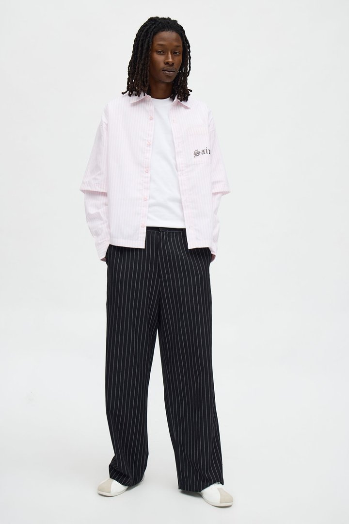 Saints Twofold Button Down Shirt - White/Pink