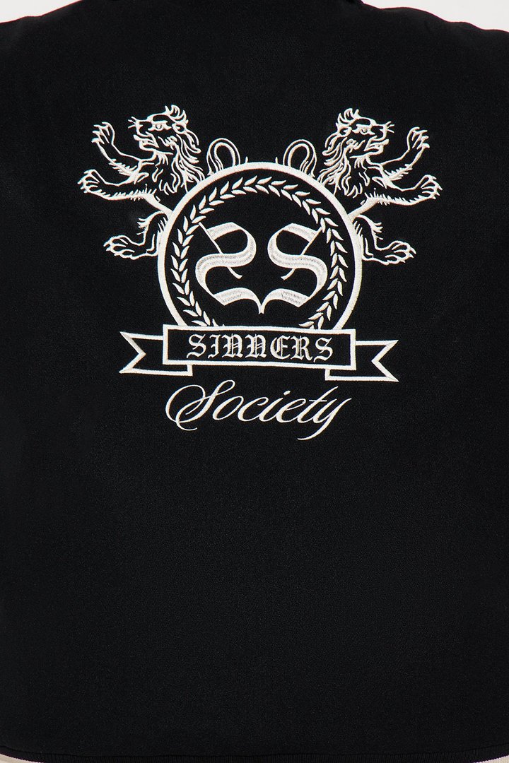 Sinner Society Varsity Jacket - Black/combo