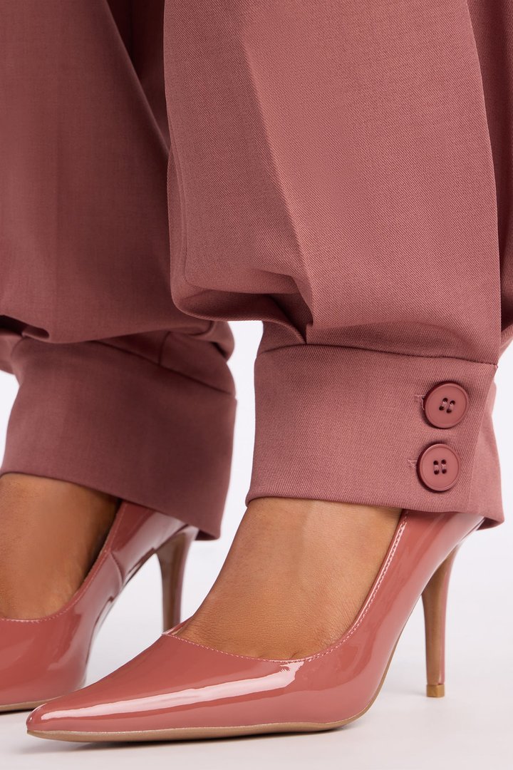 Helena Belted Trouser Pant - Rose