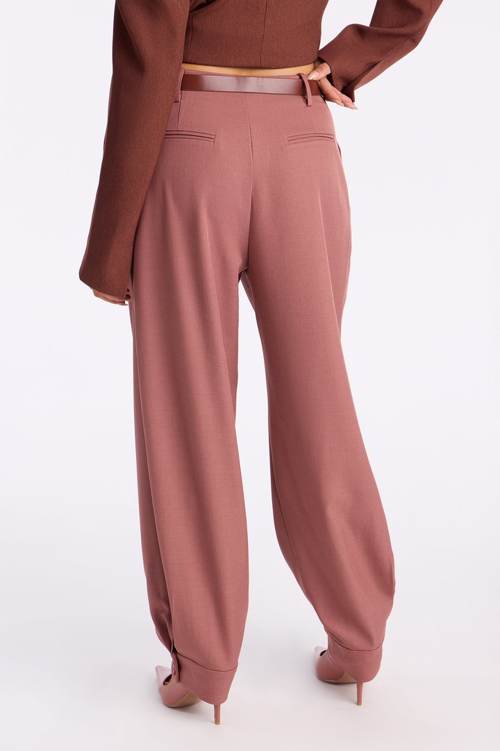 Helena Belted Trouser Pant - Rose