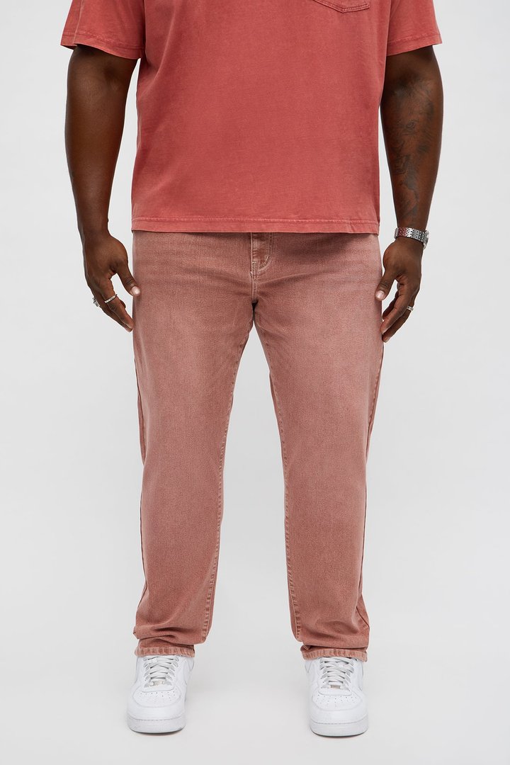 Mercer Slim Stretch Jean - Burgundy