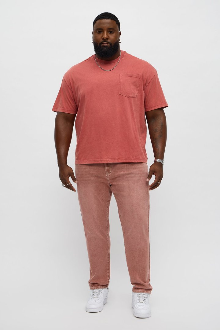 Mercer Slim Stretch Jean - Burgundy