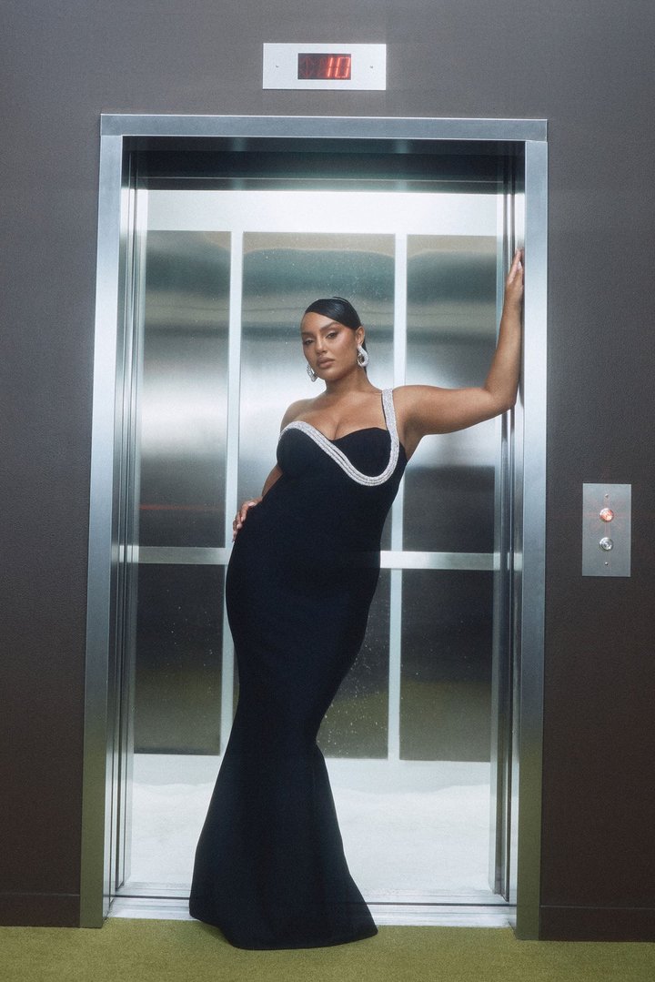 Bling Ting Bandage Maxi Gown - Black