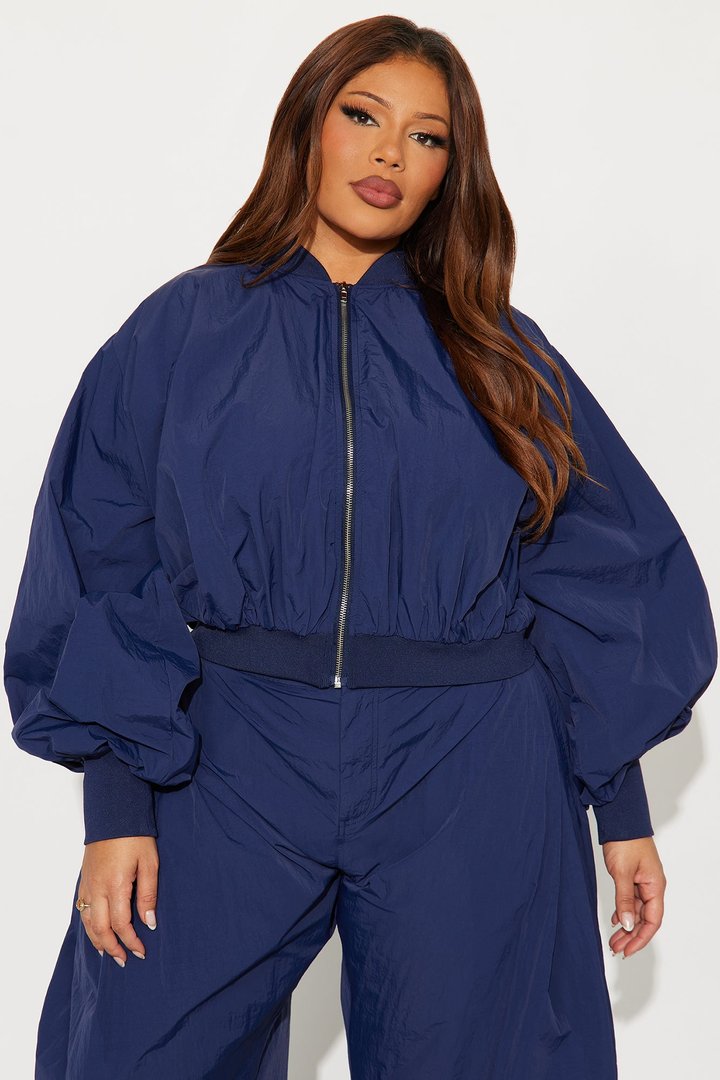 Do Not Disturb Mode Windbreaker Jacket - Navy