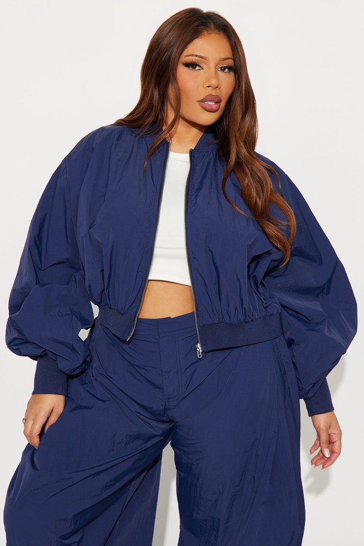 Do Not Disturb Mode Windbreaker Jacket - Navy