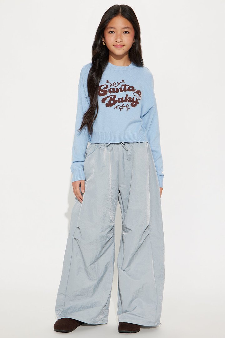 Mini Santa Baby Sweater - Blue/combo